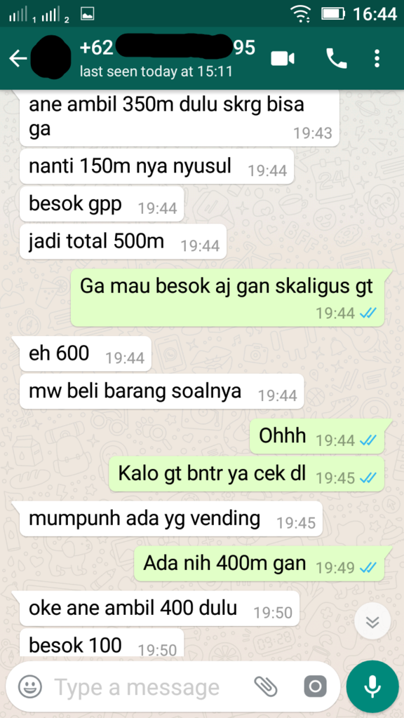 Penipuan dengan menggunakan nama &amp; nomor rekening Ibu Saya