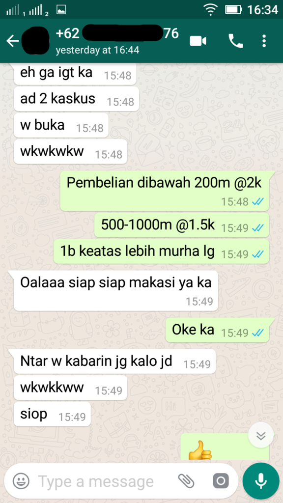 Penipuan dengan menggunakan nama &amp; nomor rekening Ibu Saya