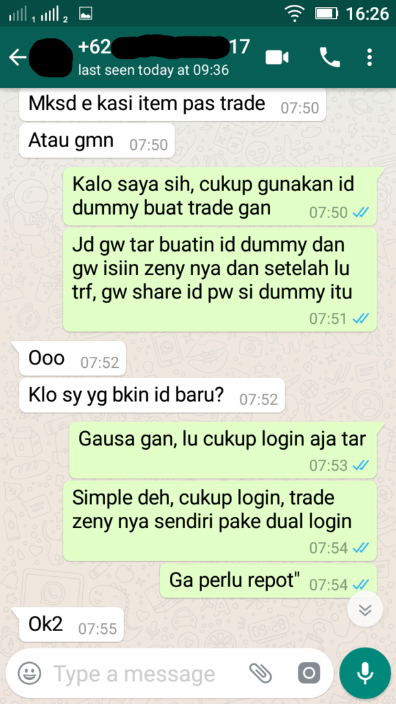 Penipuan dengan menggunakan nama &amp; nomor rekening Ibu Saya