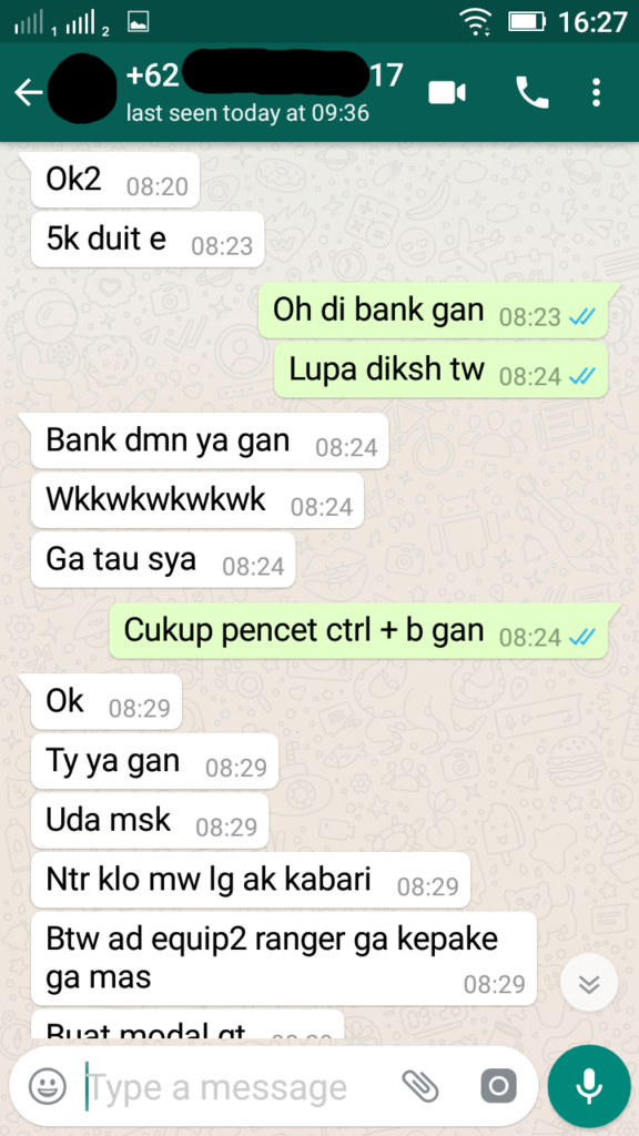 Penipuan dengan menggunakan nama &amp; nomor rekening Ibu Saya