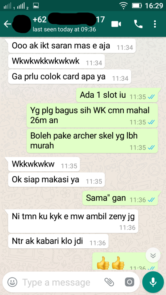 Penipuan dengan menggunakan nama &amp; nomor rekening Ibu Saya