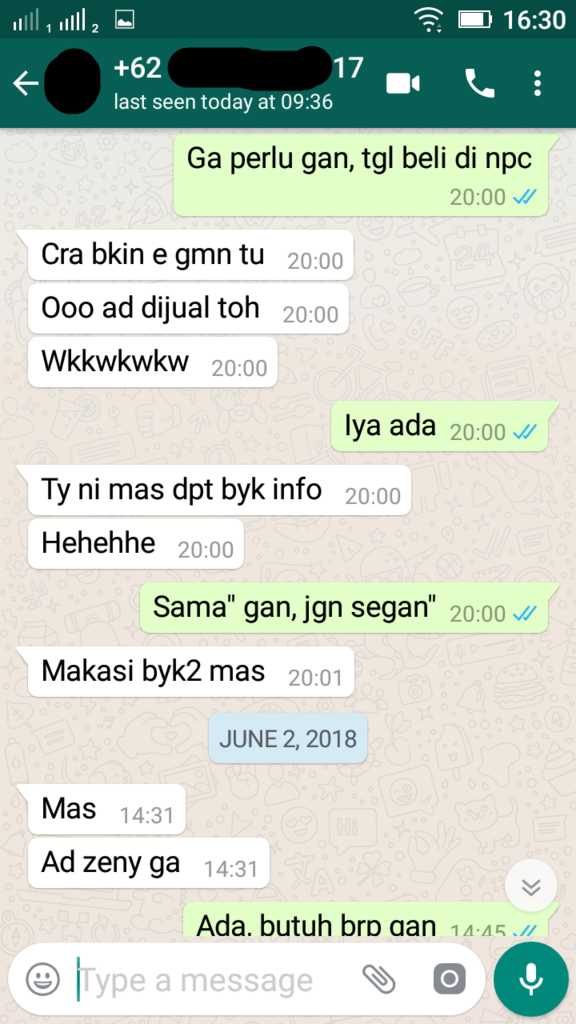 Penipuan dengan menggunakan nama &amp; nomor rekening Ibu Saya