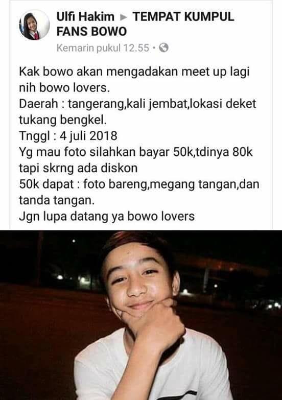 Oppa BOWO &quot;TIK TOK&quot; akan mengadakan MEET &amp; GREET up lagi loh gans!! Cekidot!!