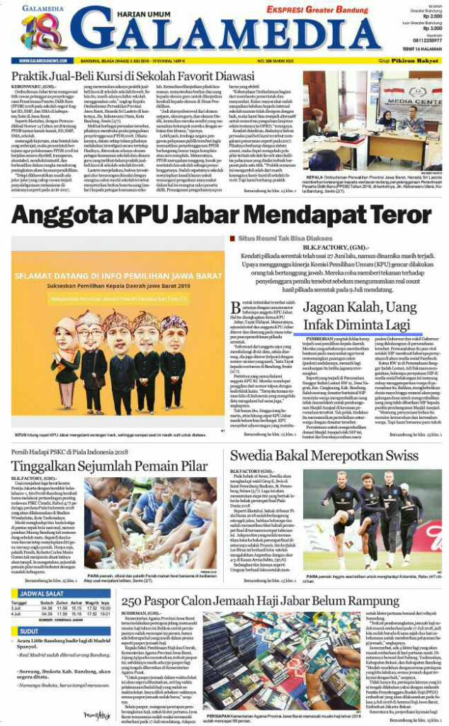 Bebaskan Mesjid Dari Politik Pilgub Jabar 2018
