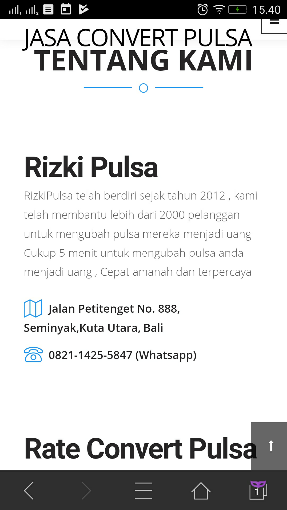 Penipuan www.rizkipulsa.com