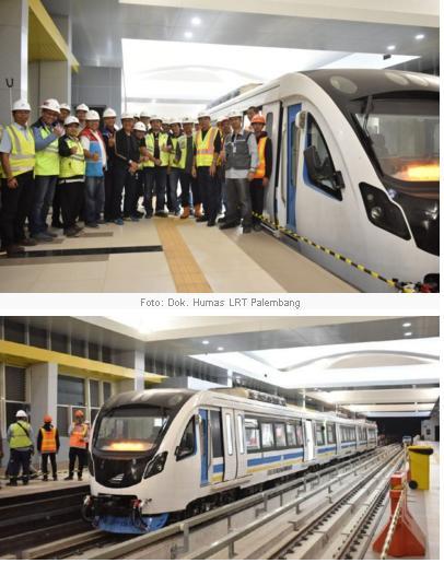 Finish, LRT Palembang Telah Melintasi Seluruh Stasiun