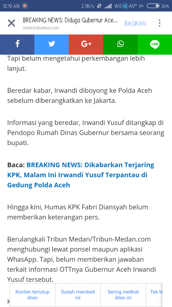 HARI INI, GUBERNUR ACEH DITANGKAP OLEH KPK