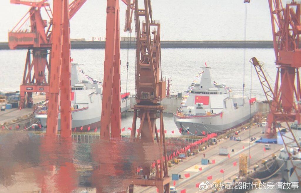 &#91;Type-055&#93; China launched two 10,000t-class guided-missile destroyers
