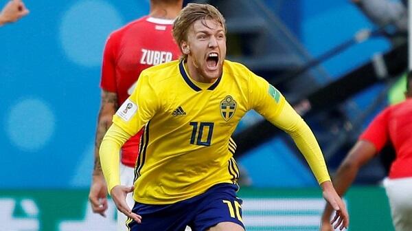 Top Player of the Match Swedia vs Swiss: Emil Forsberg