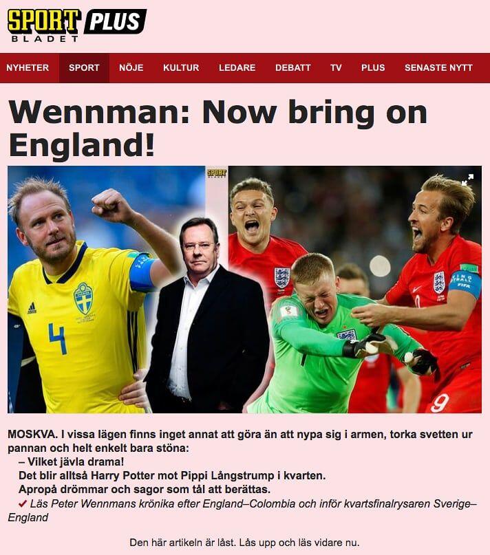 Swedia-Inggris Belum Bertanding, Provokasi Media Sudah Dimulai
