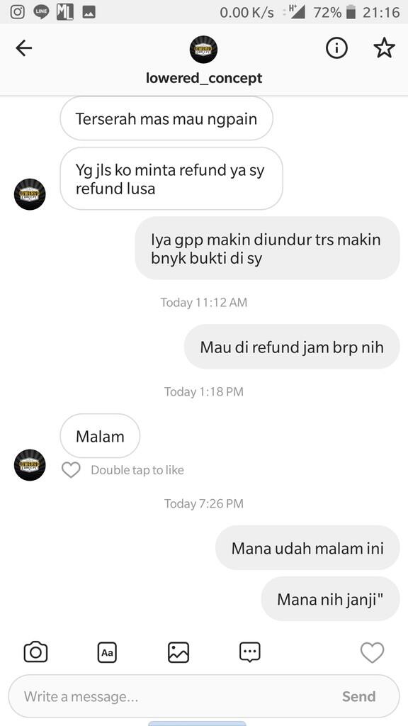 Hati-Hati yang ingin membeli barang dari Instagram Lowered_Concept