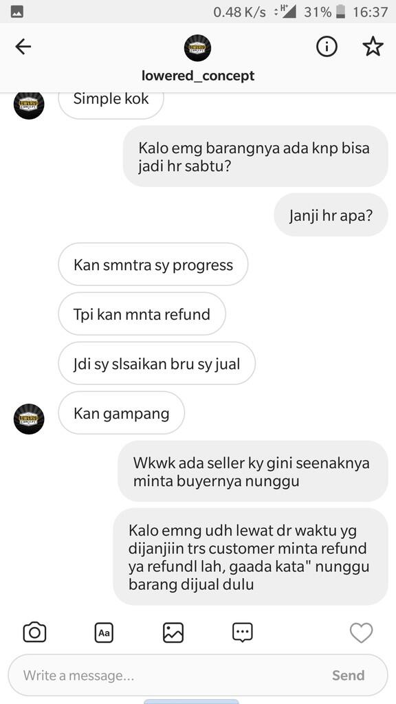 Hati-Hati yang ingin membeli barang dari Instagram Lowered_Concept