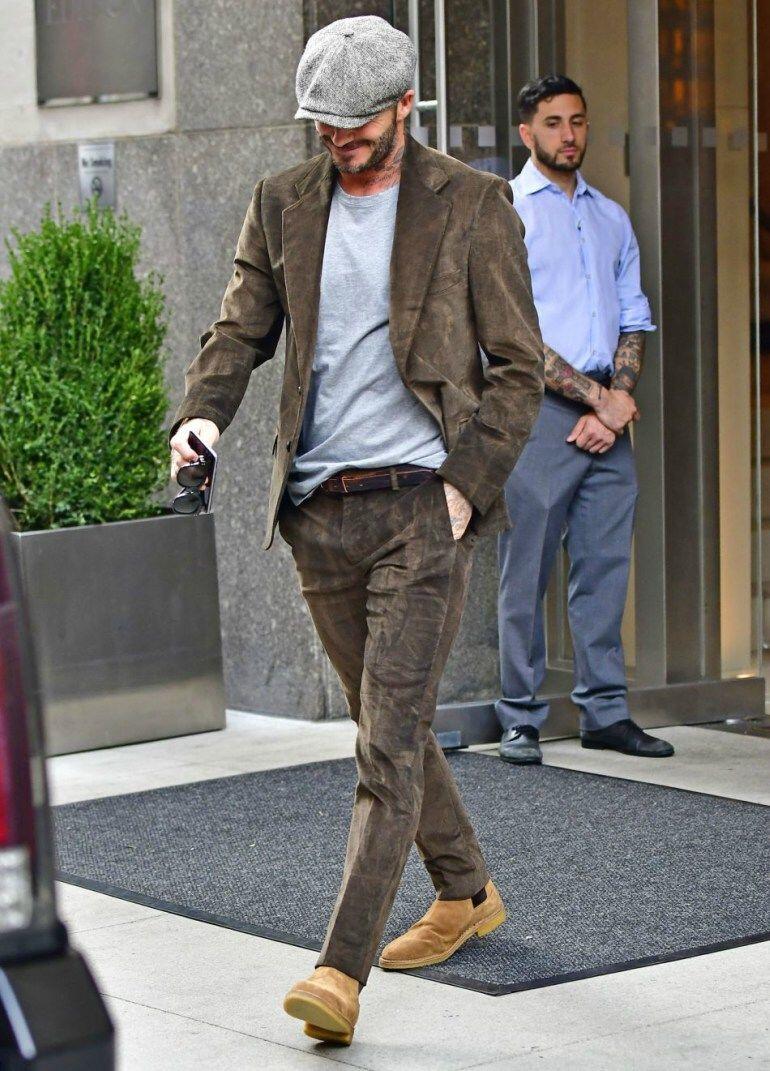 9 Tampilan Outfit Manly dengan Topi ala David Beckham