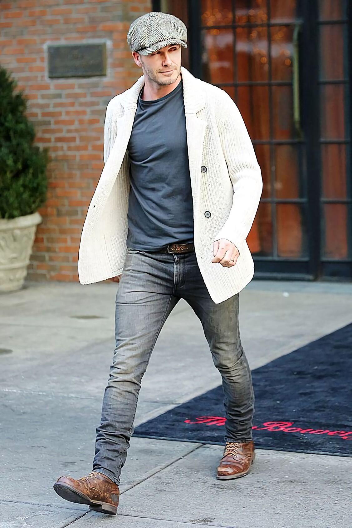 9 Tampilan Outfit Manly dengan Topi ala David Beckham