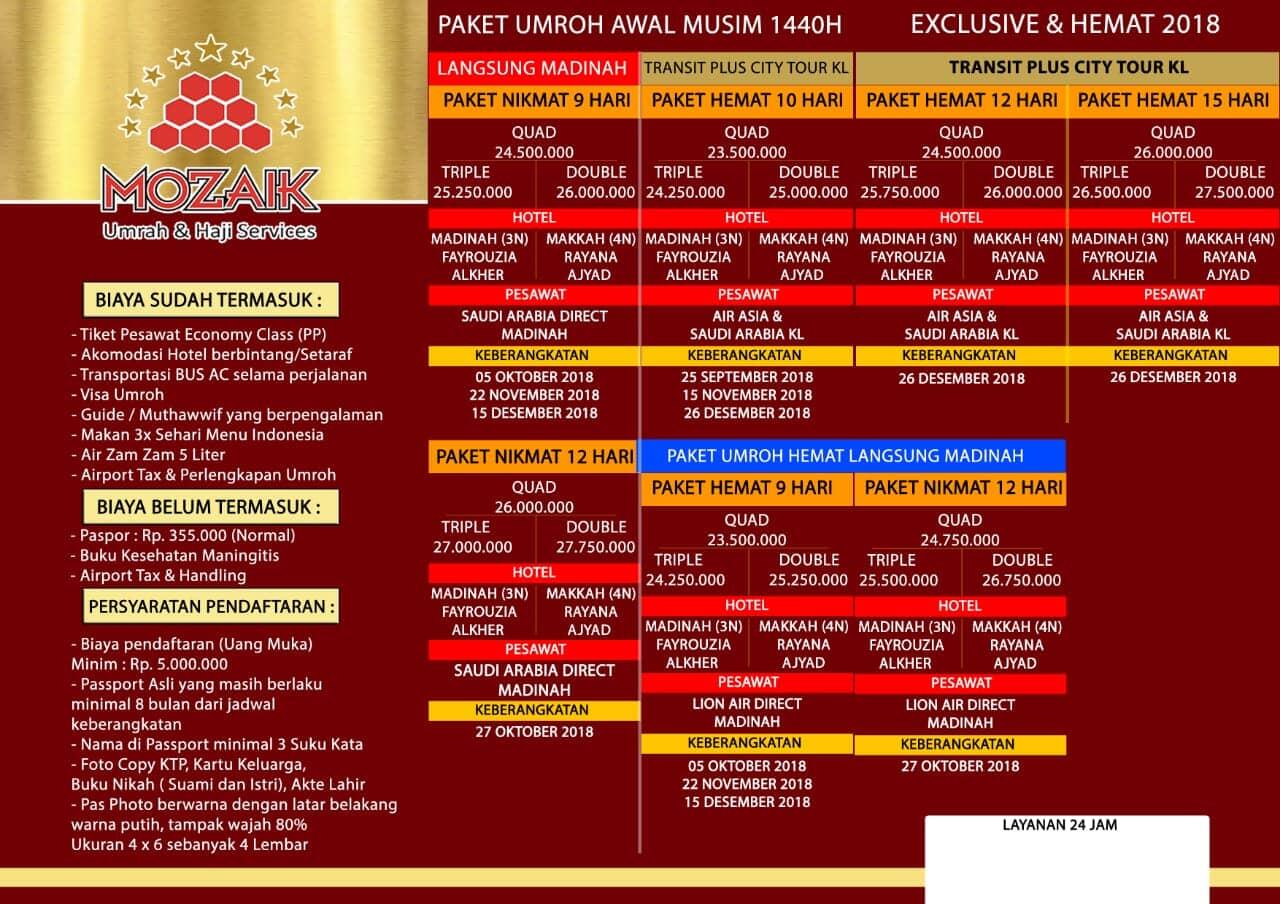 Promo Umroh Tahun 2018 Plus City Tour Malaysia