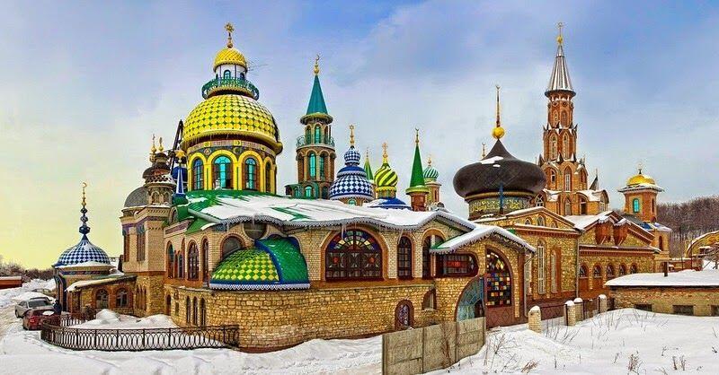 Satu Kuil di Rusia Ini Dibangun untuk 16 Agama, Unik Banget!