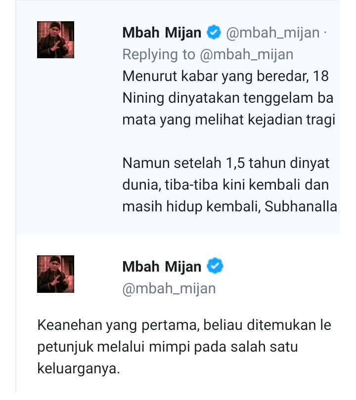 Tenggelam 17 Bulan Hanya Rekayasa, Ramalan Mbah Mijan Soal Nining Benar atau Salah?