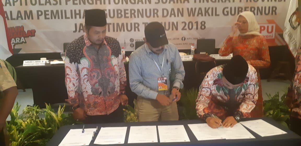 Diprotes Tim Gus Ipul, KPU Jatim Nyatakan Rekapitulasi Sah
