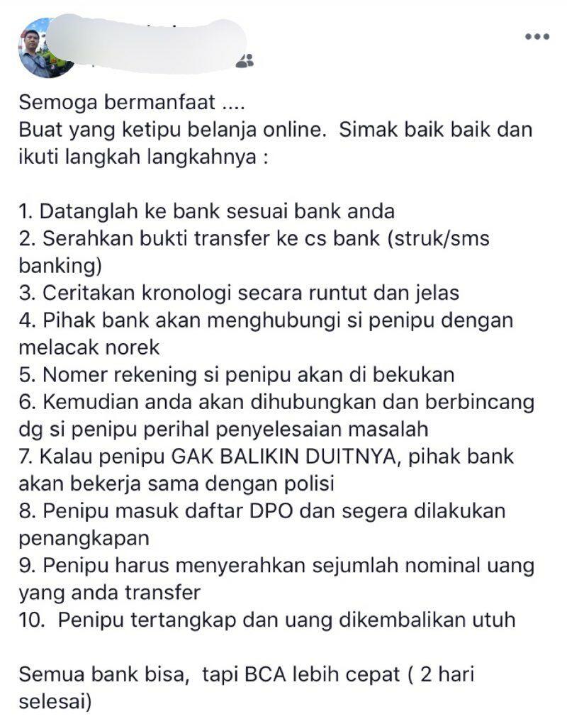 Solusinya Bila Kamu Tertipu Belanja Online dan Ingin Uangmu Kembali