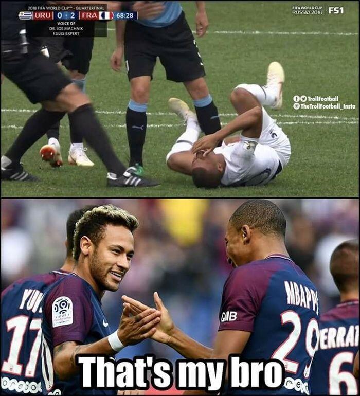 Ikutan Neymar, 9 Meme Kylian Mbappe Sedang Diving Ini Bikin Getir Hati