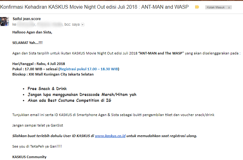 &#91;FR&#93; Nobar Kaskus Movie Night Out x Ant-Man and The Wasp Mangstab Gaaan
