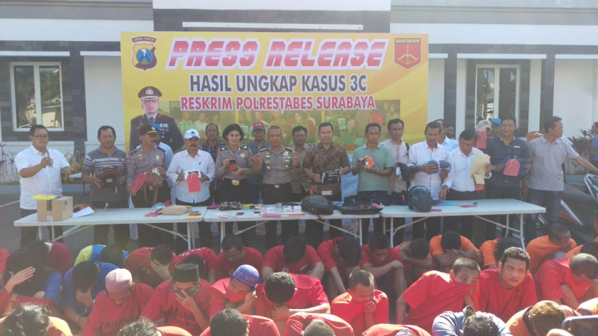 Jelang Asian Games, Polrestabes Surabaya Ungkap Ratusan Tindak Pidana