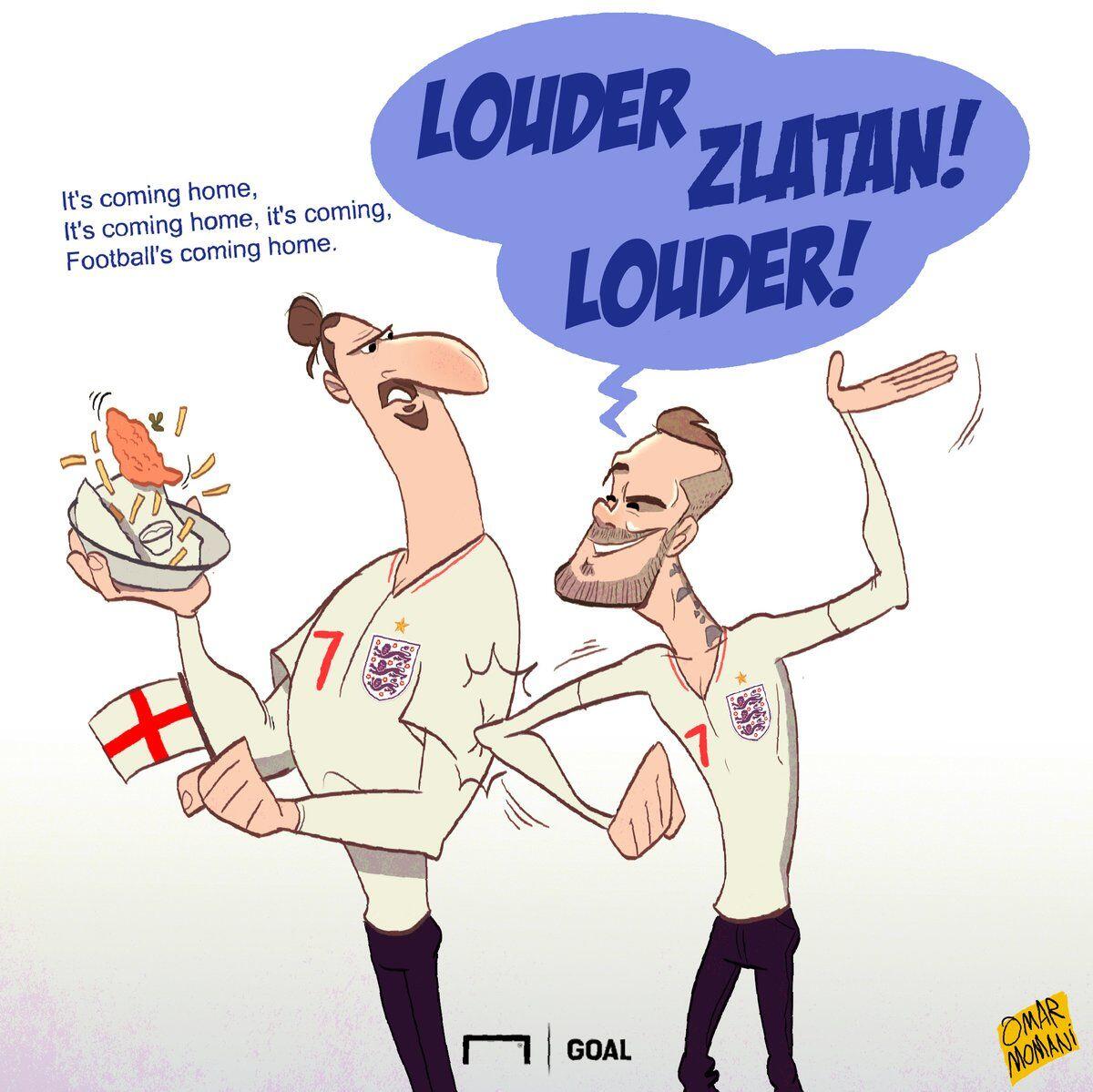 Kocak! Kalah Taruhan dari Beckham, Wajah Polos Ibra Malah Jadi Meme