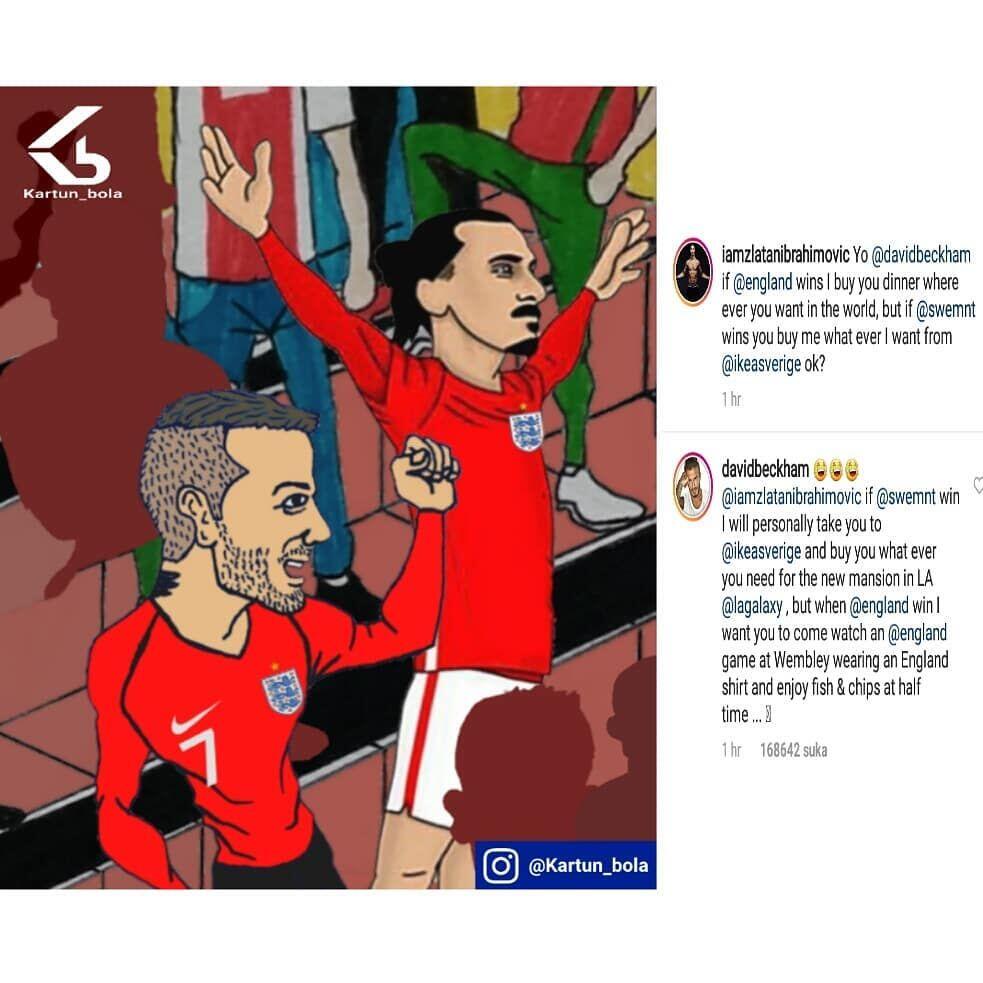 Kocak Kalah Taruhan Dari Beckham Wajah Polos Ibra Malah Jadi Meme