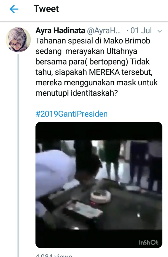 Komisi 3 Pertanyakan Dugaan Video Ultah Ahok di Mako Brimob
