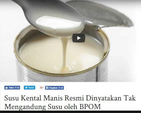 Hati – Hati Dengan Produk Susu(baca: bukan susu) Kental Manis