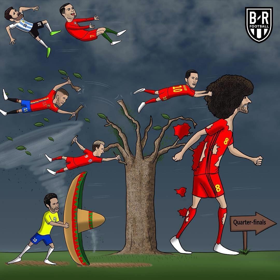 14 Ilustrasi Ini Bukti Bahwa Belgia Bikin Pemain Brasil Kebingungan