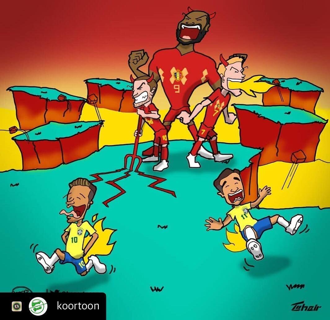 14 Ilustrasi Ini Bukti Bahwa Belgia Bikin Pemain Brasil Kebingungan