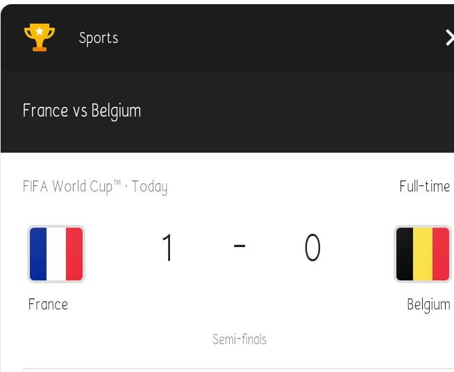 Tak terkalahkan, Francis bekuk Belgia