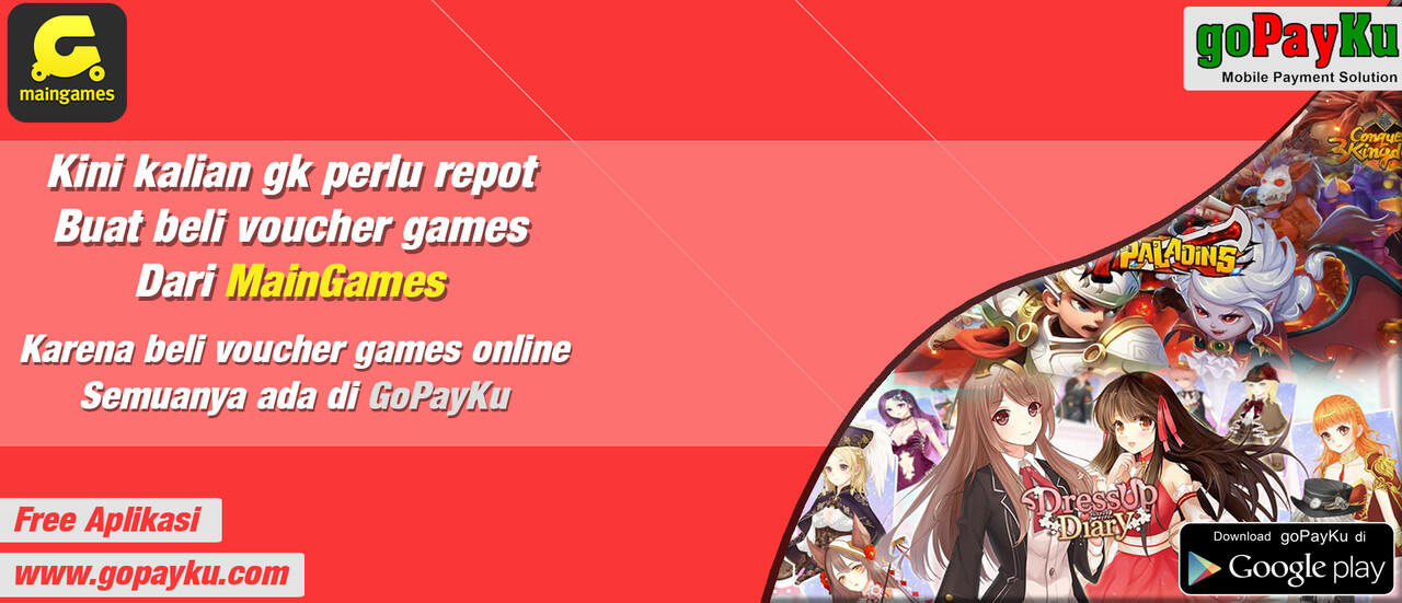 Susah cari tempat buat beli voucher games dari Main Games? Ke Gopayku saja