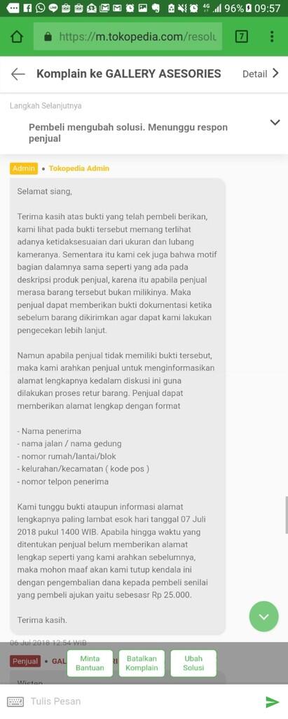 Hati2 dengan seller Tokopedia yang terkesan bereputasi positif yang kenyataannya tida