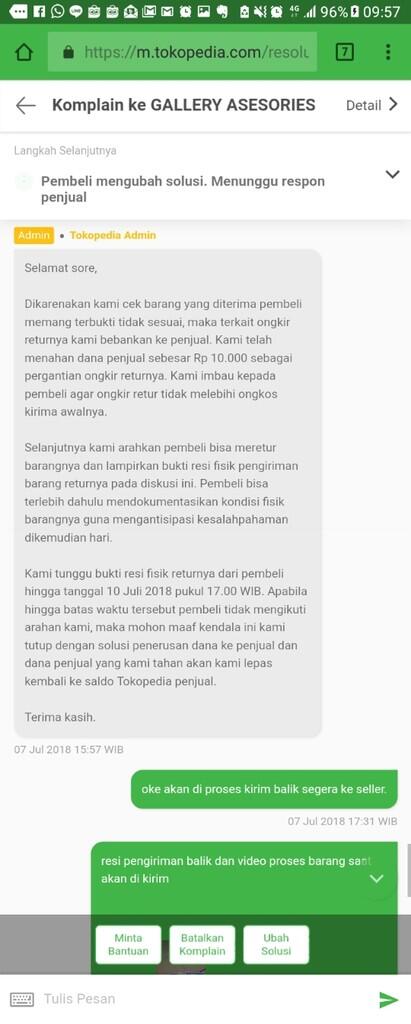 Hati2 dengan seller Tokopedia yang terkesan bereputasi positif yang kenyataannya tida