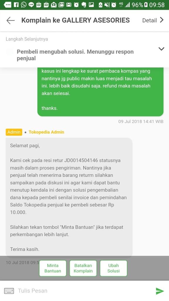 Hati2 dengan seller Tokopedia yang terkesan bereputasi positif yang kenyataannya tida