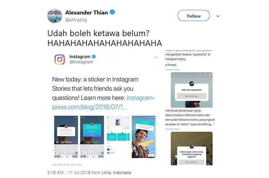 Instagram Konfirmasi Cara Menggunakan "Ask Me A Question" yang benar