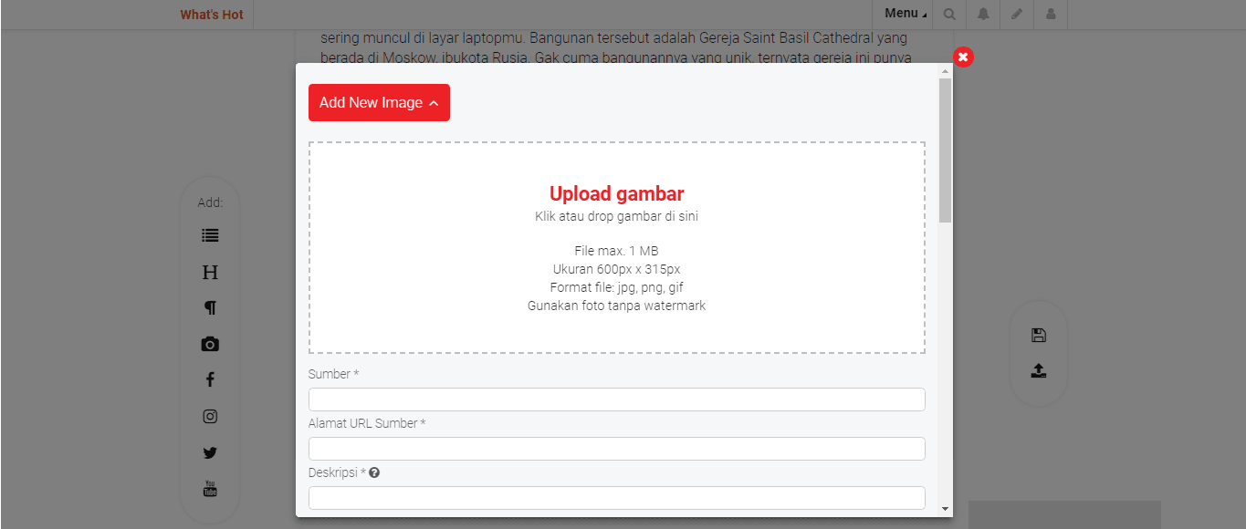 Tutorial Upload Gambar di Dashboard Baru IDN Times Community