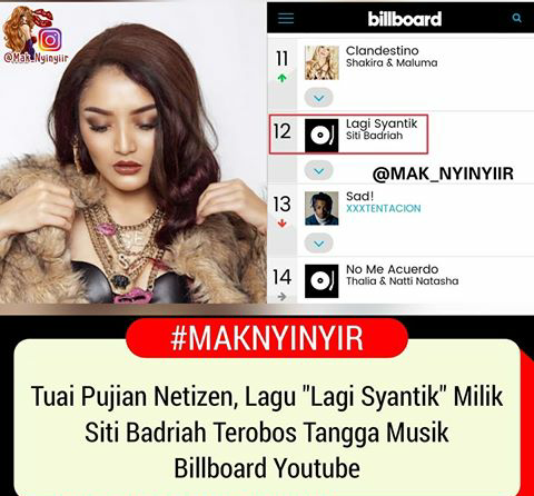 WOW..Siti Badriah tembus BILLBOARD chart.