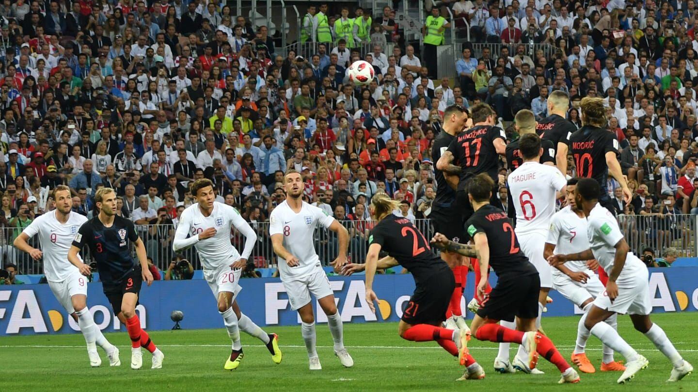 Babak Pertama: Inggris Unggul 1-0 atas Kroasia