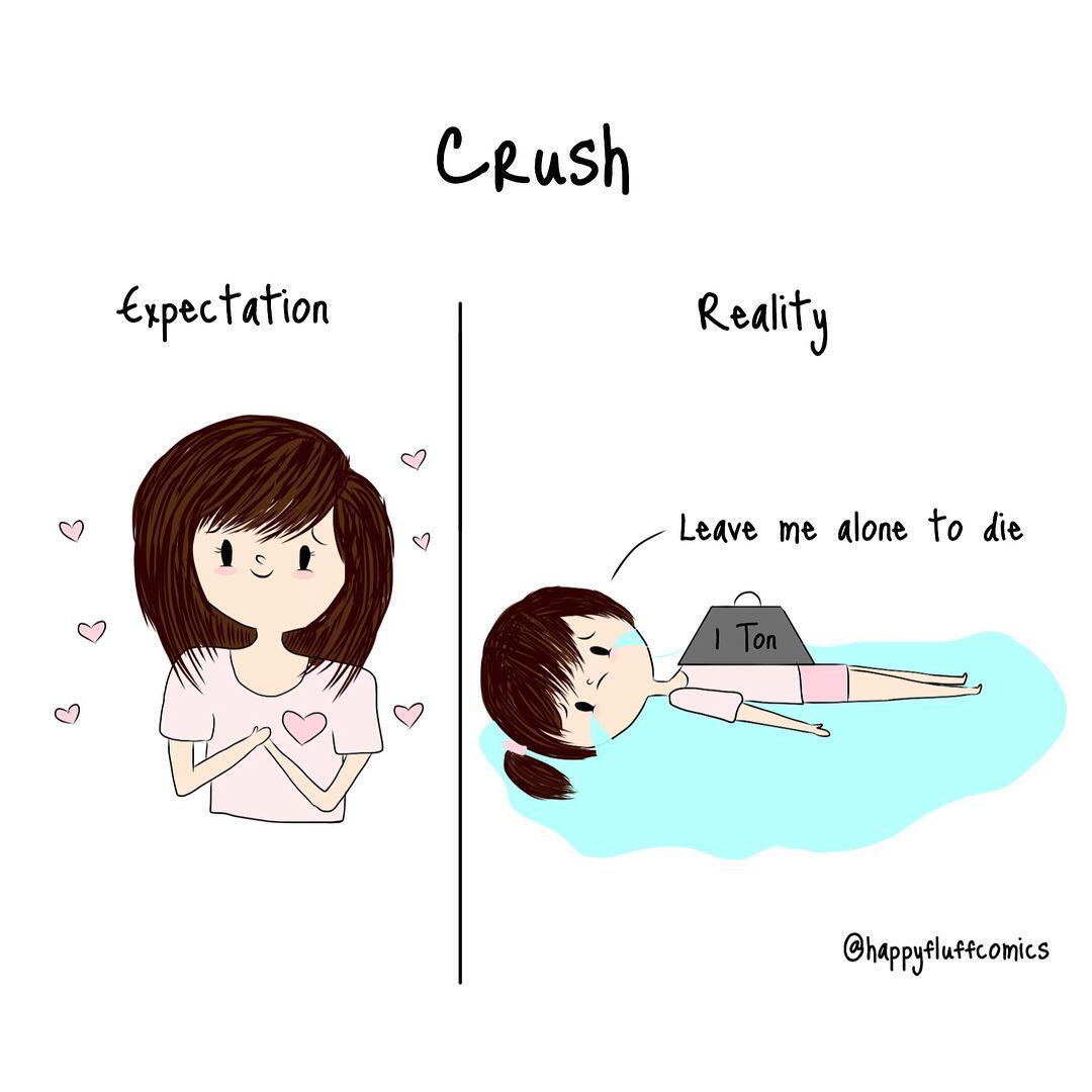10 Ilustrasi Kocak Gambarkan Rasanya Punya Gebetan, Pernah Mengalami?
