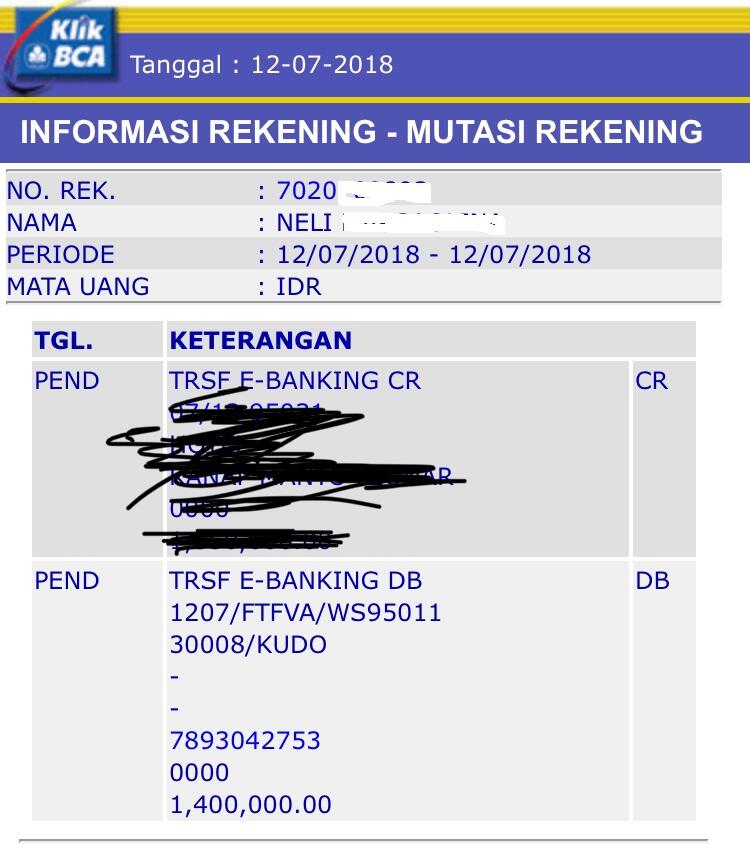 PENIPUAN TRAVEL DAN HOTEL MENGGUNAKAN AKUN KUDO