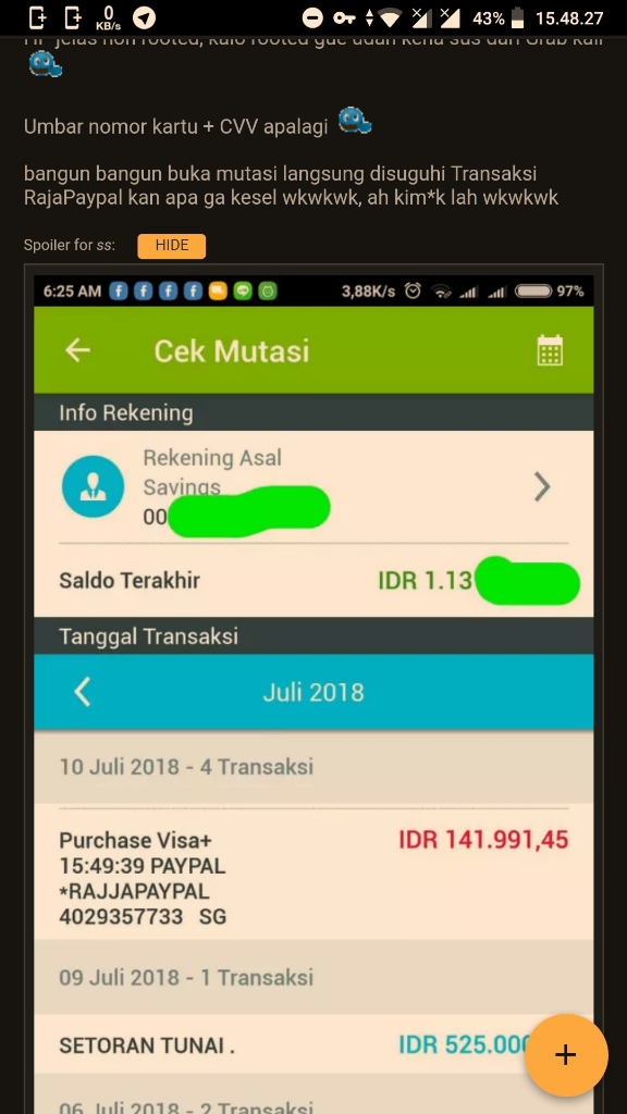 KEBOBOLAN REKENING, DANA TIBA TIBA LENYAP TABUNGAN PERMATA ME Bank Permata