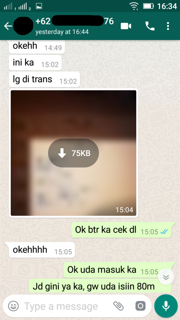 Penipuan dengan menggunakan nama &amp; nomor rekening Ibu Saya