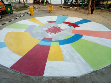 Kantor Kelurahan Pulau Kelapa Dihiasi Mural Asian Games