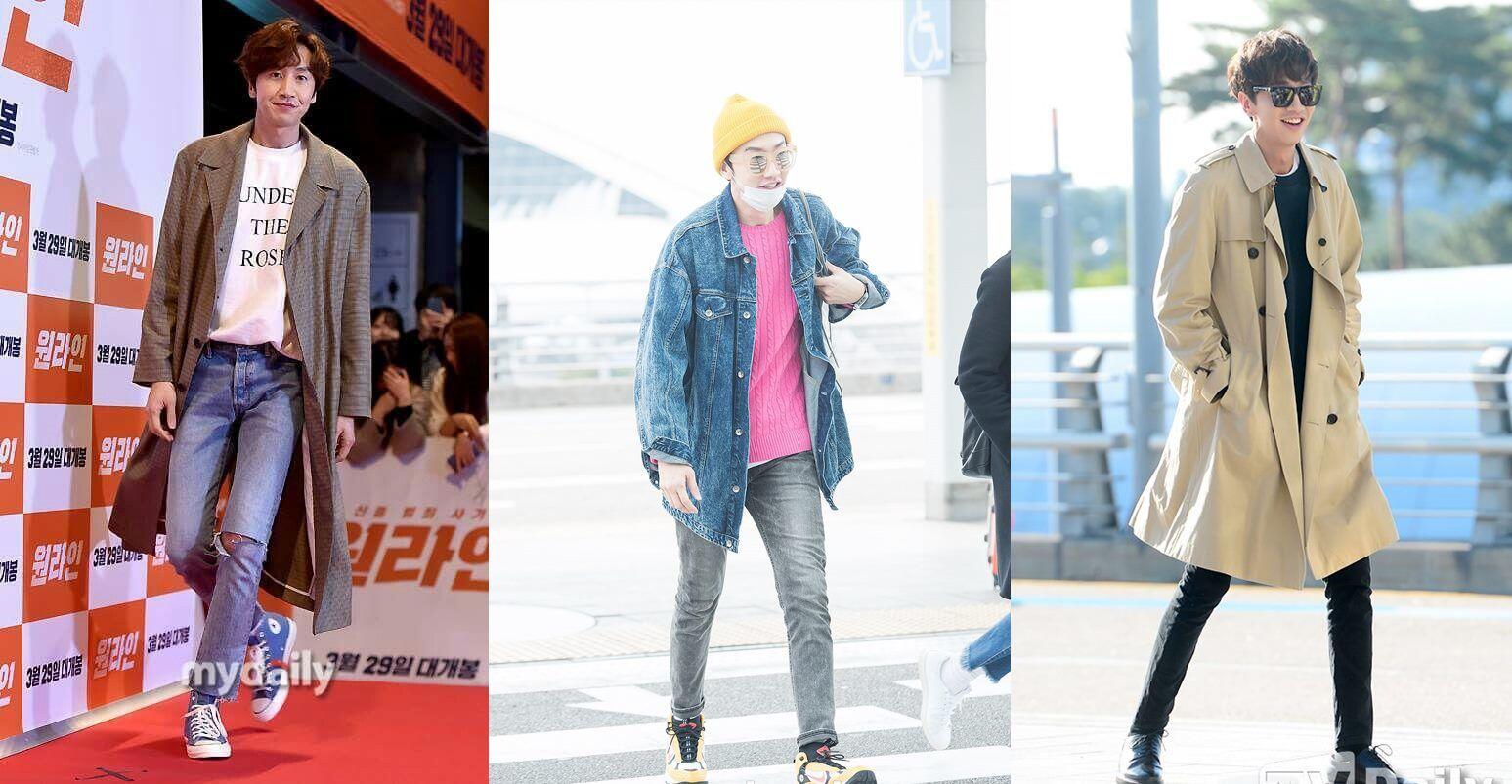 8 Inspirasi Gaya Kasual ala Lee Kwang Soo, Pas Buat Cowok Jangkung!