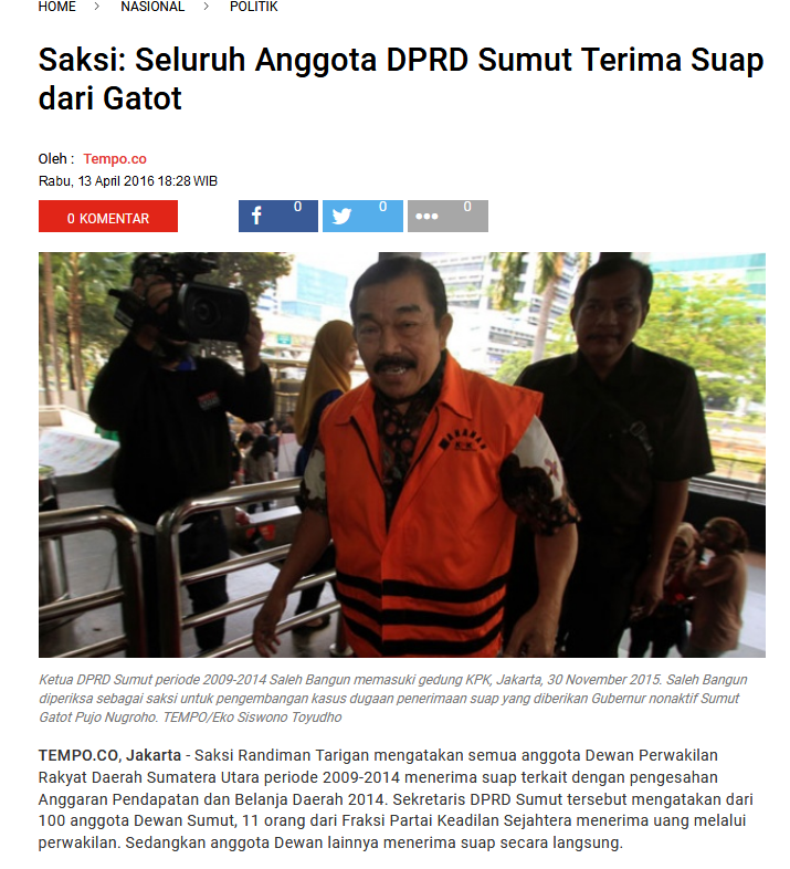 Tak Semua Penerima Duit Jadi Tersangka, Pengusutan Kasus Suap Gatot Spt Kredit Motor