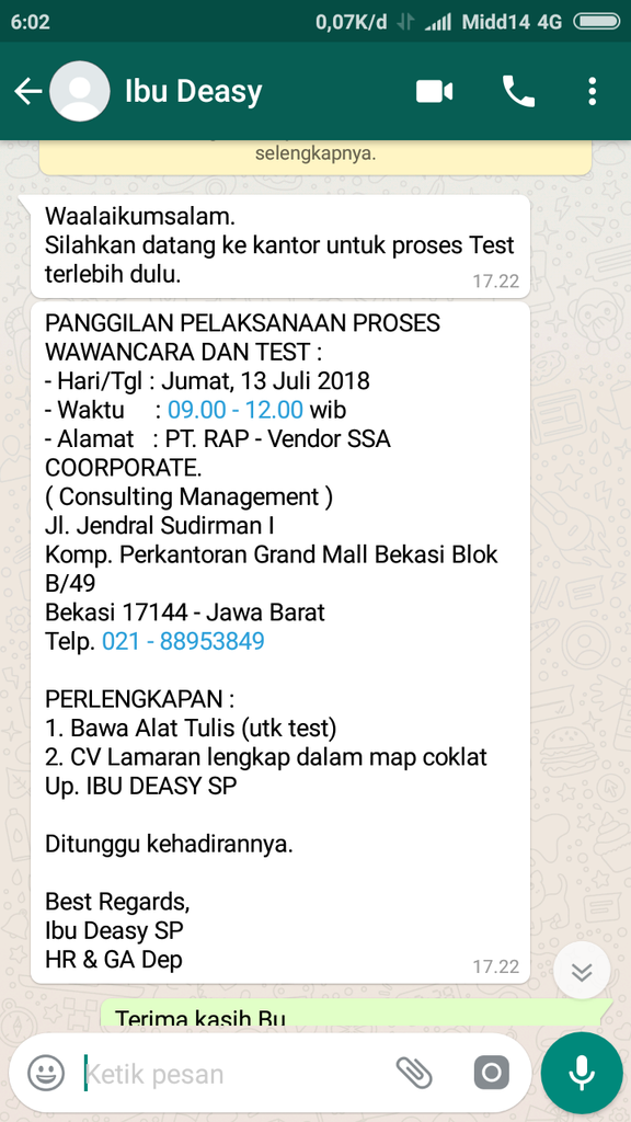 Modus penipuan (PT RAP tidak membuka lowongan apapun )