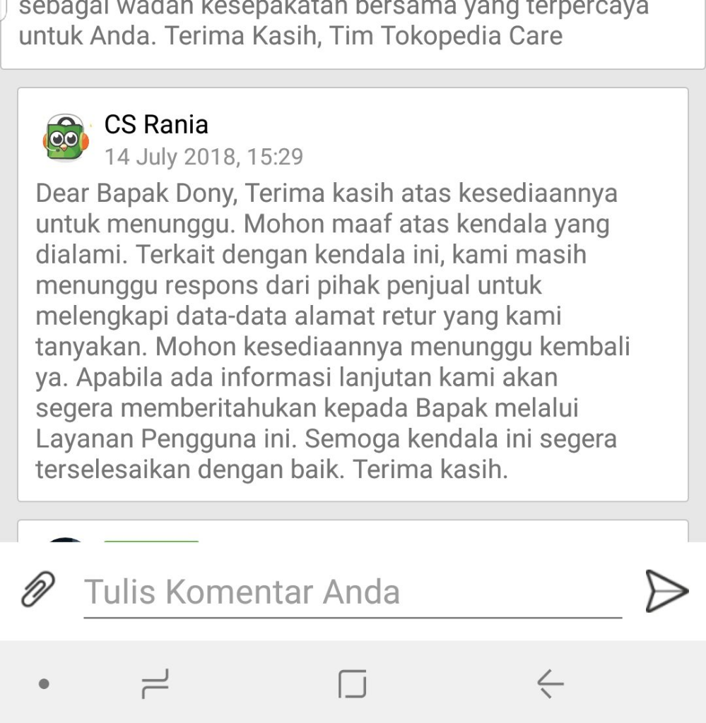 TOKOPEDIA MENAHAN UANG PEMBELI DAN TIDAK MAO DIKEMBALIKAN!!!